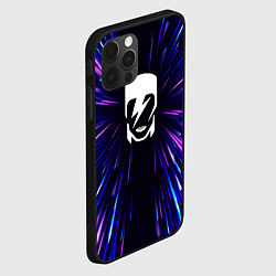 Чехол для iPhone 12 Pro David Bowie neon energy, цвет: 3D-черный — фото 2