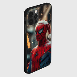 Чехол для iPhone 12 Pro New year Spider-man, цвет: 3D-черный — фото 2