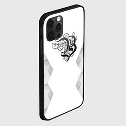 Чехол для iPhone 12 Pro Burzum white poly, цвет: 3D-черный — фото 2