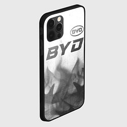 Чехол для iPhone 12 Pro BYD - white gradient посередине, цвет: 3D-черный — фото 2