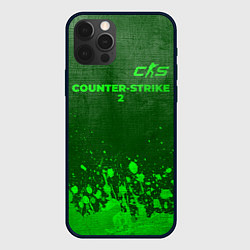 Чехол для iPhone 12 Pro Counter-Strike 2 - green gradient посередине, цвет: 3D-черный