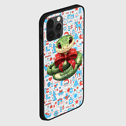 Чехол для iPhone 12 Pro Змейка с красным бантиком, цвет: 3D-черный — фото 2