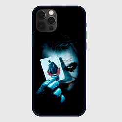 Чехол для iPhone 12 Pro Джокер с картой Темный рыцарь, цвет: 3D-черный