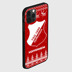 Чехол для iPhone 12 Pro Новогодний Hoffenheim с оленями, цвет: 3D-черный — фото 2