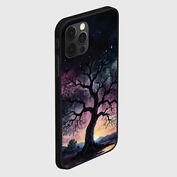 Чехол для iPhone 12 Pro Дерево под звездами, цвет: 3D-черный — фото 2