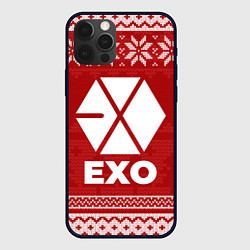 Чехол для iPhone 12 Pro Новогодний Exo, цвет: 3D-черный
