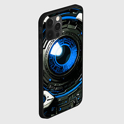 Чехол для iPhone 12 Pro Синяя сфера киберпанк, цвет: 3D-черный — фото 2