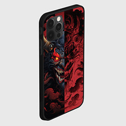 Чехол для iPhone 12 Pro Японский демон Они, цвет: 3D-черный — фото 2