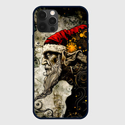Чехол для iPhone 12 Pro Санта демон стимпанк, цвет: 3D-черный