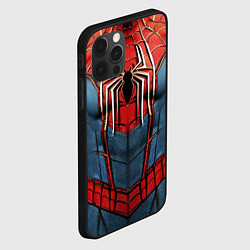 Чехол для iPhone 12 Pro Классический костюм человека паука, цвет: 3D-черный — фото 2
