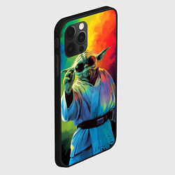 Чехол для iPhone 12 Pro Крутой Йода - Звездные войны, цвет: 3D-черный — фото 2