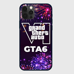 Чехол для iPhone 12 Pro Праздничный GTA6, цвет: 3D-черный