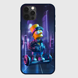 Чехол iPhone 12 Pro Bart Simpson on a gyro scooter - ai art