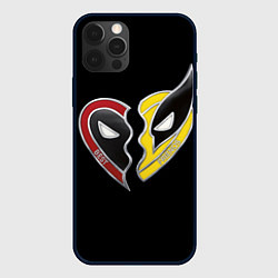 Чехол iPhone 12 Pro Deadpool and Wolverine best friends