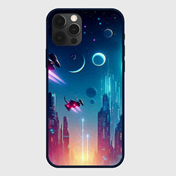 Чехол iPhone 12 Pro Neon metropolis in the future - ai art fantasy