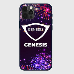 Чехол для iPhone 12 Pro Праздничный Genesis, цвет: 3D-черный