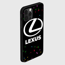 Чехол для iPhone 12 Pro Lexus конфети, цвет: 3D-черный — фото 2