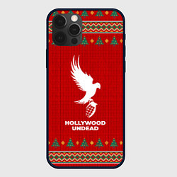 Чехол для iPhone 12 Pro Hollywood Undead new year, цвет: 3D-черный