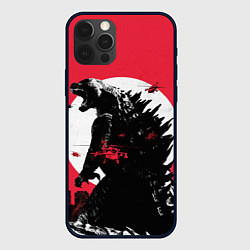 Чехол iPhone 12 Pro Godzilla destroys the city