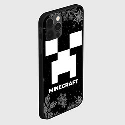 Чехол для iPhone 12 Pro Снежный Minecraft, цвет: 3D-черный — фото 2