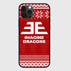 Чехол для iPhone 12 Pro Новогодний Imagine Dragons, цвет: 3D-черный