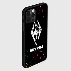 Чехол для iPhone 12 Pro Skyrim конфети, цвет: 3D-черный — фото 2