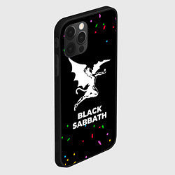 Чехол для iPhone 12 Pro Black Sabbath конфети, цвет: 3D-черный — фото 2