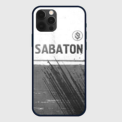 Чехол для iPhone 12 Pro Sabaton - white gradient посередине, цвет: 3D-черный