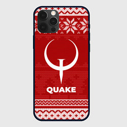 Чехол для iPhone 12 Pro Новогодний Quake, цвет: 3D-черный