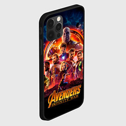 Чехол для iPhone 12 Pro Супергерои Мстители война бесконечности, цвет: 3D-черный — фото 2