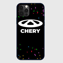 Чехол для iPhone 12 Pro Chery конфети, цвет: 3D-черный