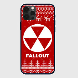 Чехол для iPhone 12 Pro Новогодний Fallout с оленями, цвет: 3D-черный