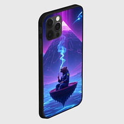Чехол для iPhone 12 Pro Капибара в лодке, цвет: 3D-черный — фото 2