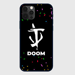 Чехол для iPhone 12 Pro Doom конфети, цвет: 3D-черный