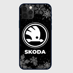 Чехол для iPhone 12 Pro Снежный Skoda, цвет: 3D-черный