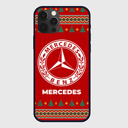 Чехол для iPhone 12 Pro Mercedes new year, цвет: 3D-черный