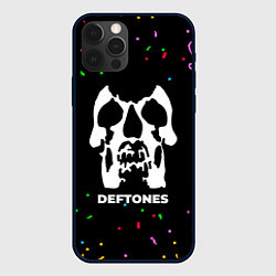 Чехол для iPhone 12 Pro Deftones конфети, цвет: 3D-черный