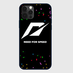 Чехол для iPhone 12 Pro Need for Speed конфети, цвет: 3D-черный