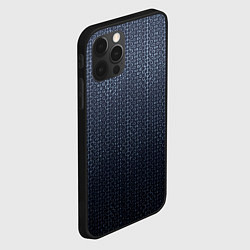 Чехол для iPhone 12 Pro Тёмный серо-синий градиент текстурированный с узор, цвет: 3D-черный — фото 2