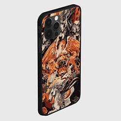 Чехол для iPhone 12 Pro Логотип Queen на фоне мифических животных, цвет: 3D-черный — фото 2