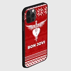 Чехол для iPhone 12 Pro Новогодний Bon Jovi, цвет: 3D-черный — фото 2