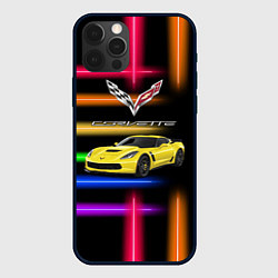 Чехол iPhone 12 Pro Chevrolet Corvette - racing team