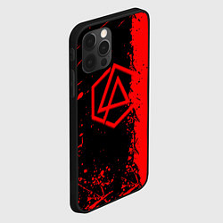 Чехол для iPhone 12 Pro Linkin park краски всплеск текстура, цвет: 3D-черный — фото 2