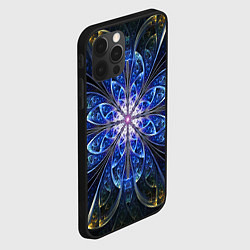 Чехол для iPhone 12 Pro Фрактальный стиль узор, цвет: 3D-черный — фото 2