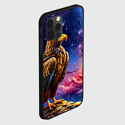 Чехол для iPhone 12 Pro Орел на фоне космоса, цвет: 3D-черный — фото 2