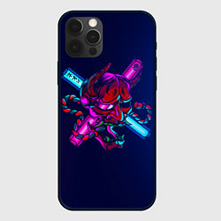Чехол iPhone 12 Pro Демон они неоновый