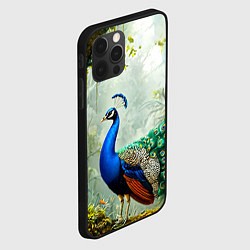 Чехол для iPhone 12 Pro Павлин в природе, цвет: 3D-черный — фото 2