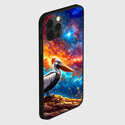 Чехол для iPhone 12 Pro Пеликан в космосе, цвет: 3D-черный — фото 2