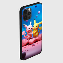 Чехол для iPhone 12 Pro Влюбленные Пикачу, цвет: 3D-черный — фото 2