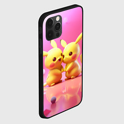 Чехол для iPhone 12 Pro Пикачу 14 февраля, цвет: 3D-черный — фото 2